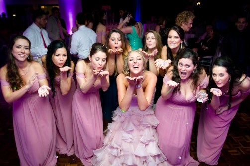 Best bridesmaids fun photo ideas Couture Pink Ombre Bridal Gown South Florida Wedding Photographer Lighthouse Point Yacht Club wedding photographer