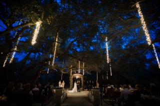 Night wedding at Sacred Oaks Camp Lucy